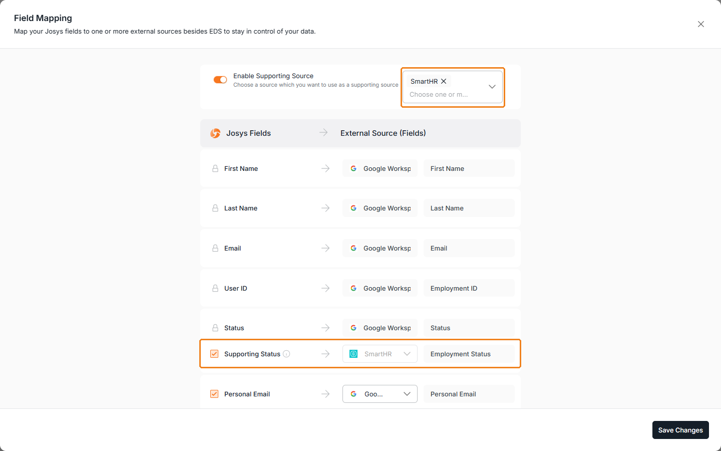Configuration screen reference capture